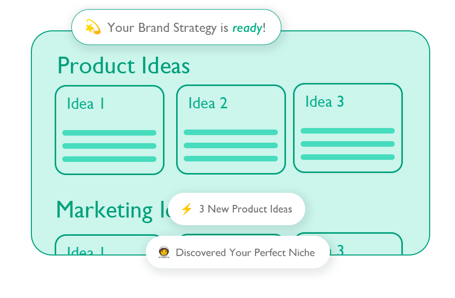 get generative ideas for product, content and marketing of your personal brand
